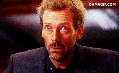 Un GIF de Dr. House étoné